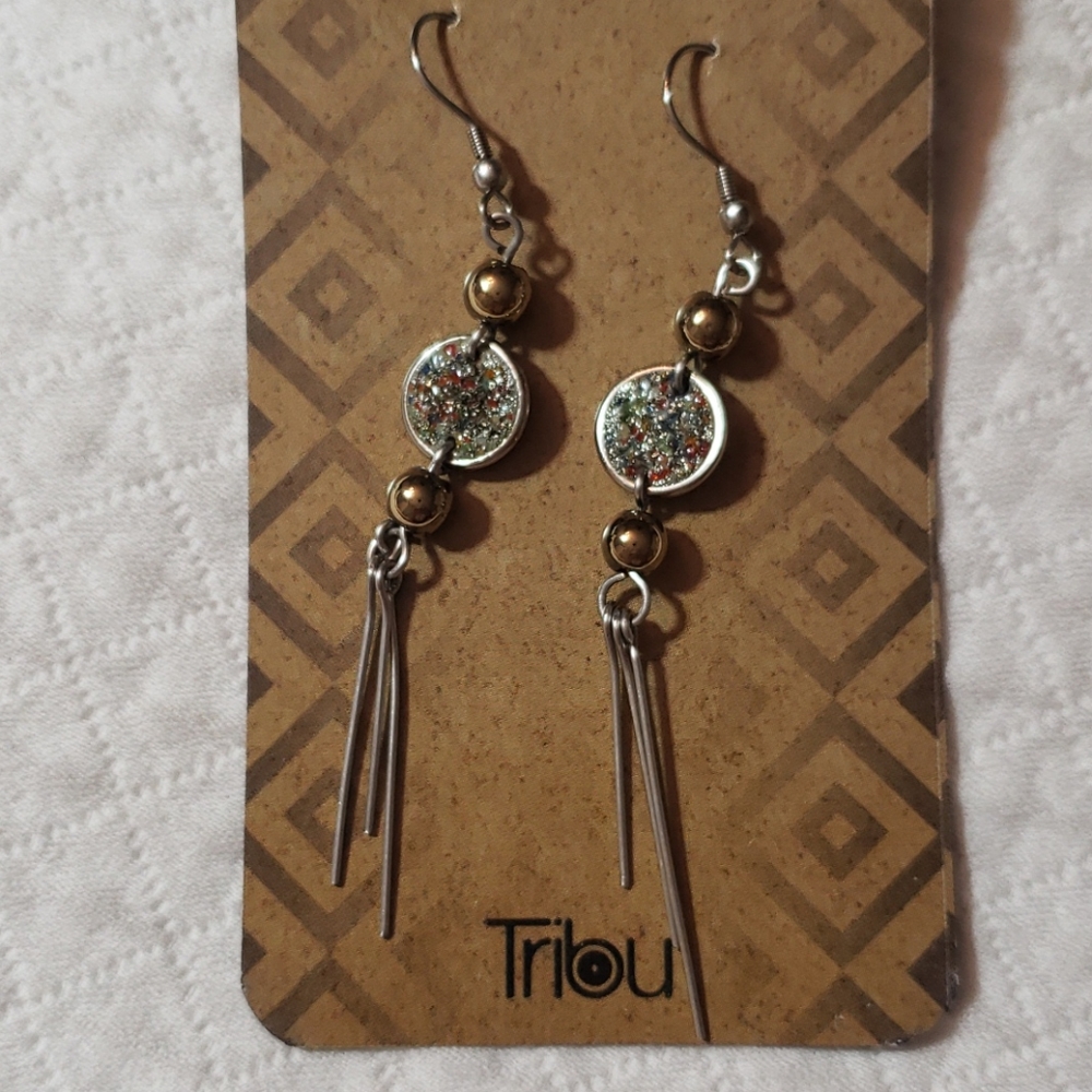 Handmade stainless steel earrings